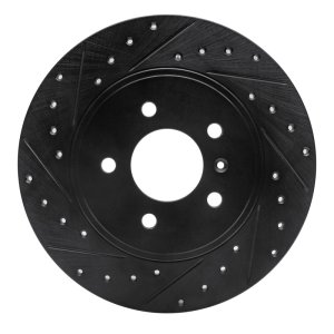 Buick Terraza Brake Rotor (1) - Rear Left - R1 Concepts - Drilled & Slotted - Black - 2005